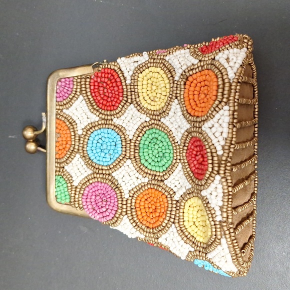 David Jeffery Hand Beaded Small Purse - Picture 1 of 5